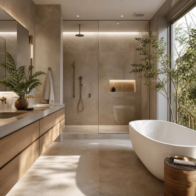 AI bathroom renovation concept