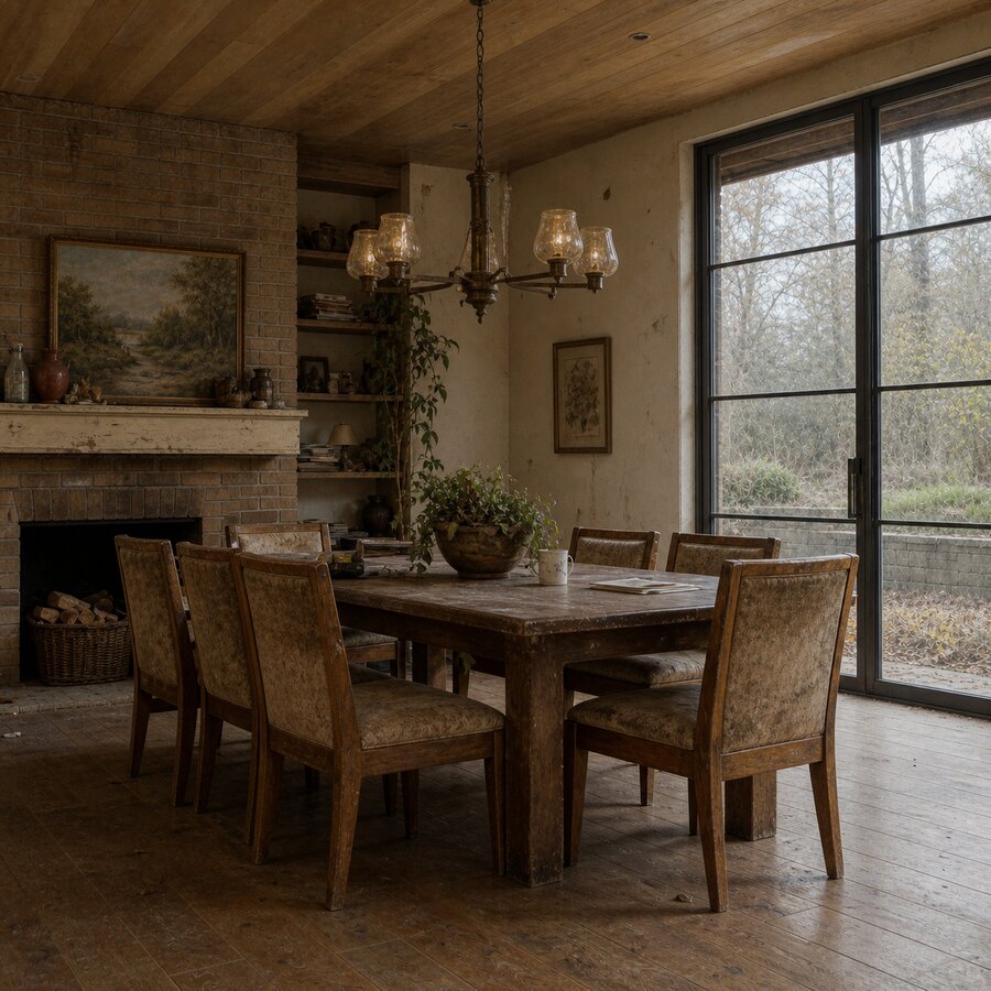 Dining room before online AI redesign